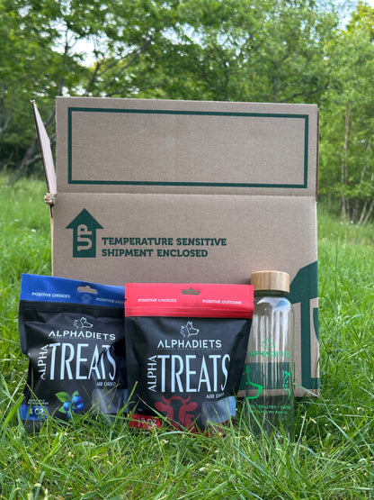 AlphaTreats Monthly Subscription Box – Healthy Dog Treats Delivered Monthly + Free Gift!
